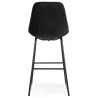 Tabouret de bar industriel en velours pieds métal noir BLAIRE (noir)