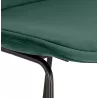 Tabouret de bar industriel en velours pieds métal noir MALIOU (vert)