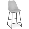 Tabouret snack mi-hauteur industriel pieds métal noir LYDON MINI (gris)