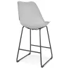 Tabouret snack mi-hauteur industriel pieds métal noir LYDON MINI (gris)