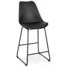 Tabouret snack mi-hauteur industriel pieds métal noir LYDON MINI (noir)