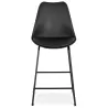 Tabouret snack mi-hauteur industriel pieds métal noir LYDON MINI (noir)