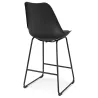 Tabouret snack mi-hauteur industriel pieds métal noir LYDON MINI (noir)