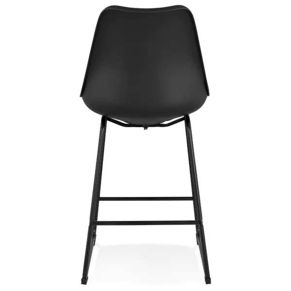 Tabouret snack mi-hauteur industriel pieds métal noir LYDON MINI (noir)