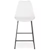 Tabouret snack mi-hauteur industriel pieds métal noir LYDON MINI (blanc)