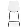 Tabouret snack mi-hauteur industriel pieds métal noir LYDON MINI (blanc)