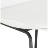 Tabouret snack mi-hauteur industriel pieds métal noir LYDON MINI (blanc)