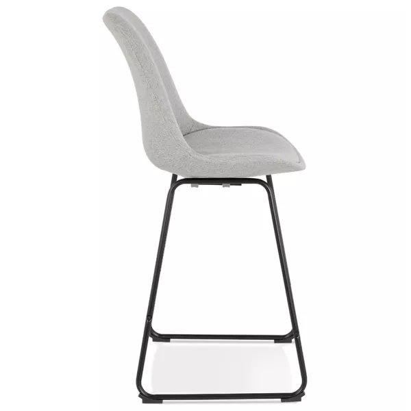 Tabouret snack mi-hauteur industriel pieds métal noir LYDON MINI (gris)