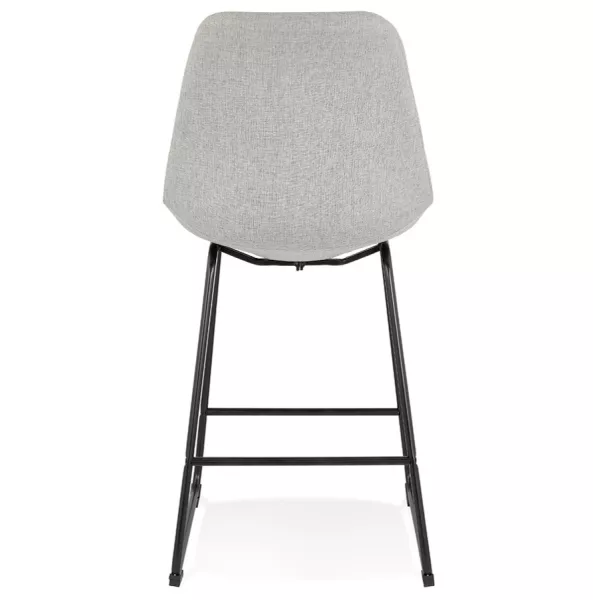 Tabouret snack mi-hauteur industriel pieds métal noir LYDON MINI (gris)