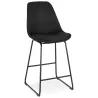 Tabouret snack mi-hauteur industriel pieds métal noir LYDON MINI (noir)