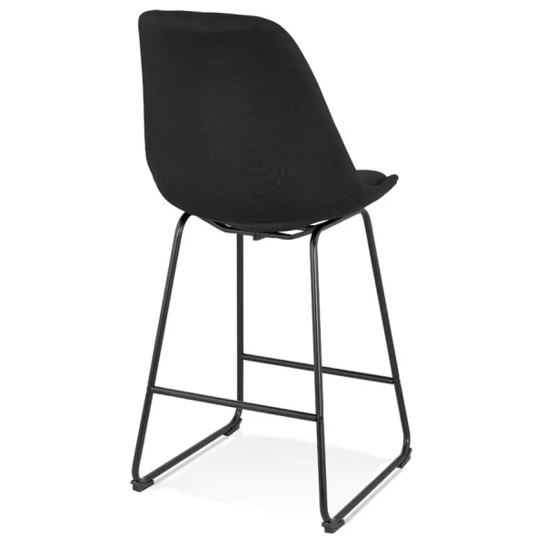 Tabouret snack mi-hauteur industriel pieds métal noir LYDON MINI (noir)