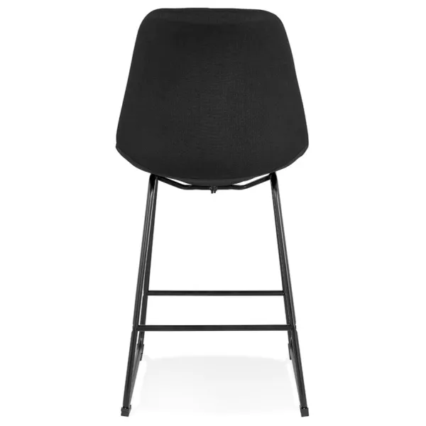 Tabouret snack mi-hauteur industriel pieds métal noir LYDON MINI (noir)