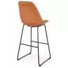 Tabouret snack mi-hauteur industriel pieds métal noir PANAL MINI (marron)