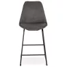 Tabouret snack mi-hauteur industriel pieds métal noir FANOU MINI (gris foncé)