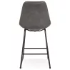 Tabouret snack mi-hauteur industriel pieds métal noir FANOU MINI (gris foncé)