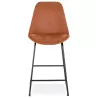 Tabouret snack mi-hauteur industriel pieds métal noir FANOU MINI (marron)