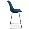 Tabouret snack mi-hauteur industriel pieds métal noir FANOU MINI (bleu)