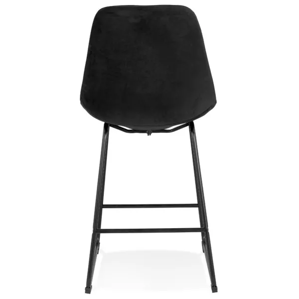 Tabouret snack mi-hauteur industriel pieds métal noir FANOU MINI (noir)