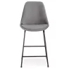 Tabouret snack mi-hauteur industriel pieds métal noir FANOU MINI (gris)