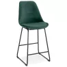 Tabouret snack mi-hauteur industriel pieds métal noir FANOU MINI (vert)