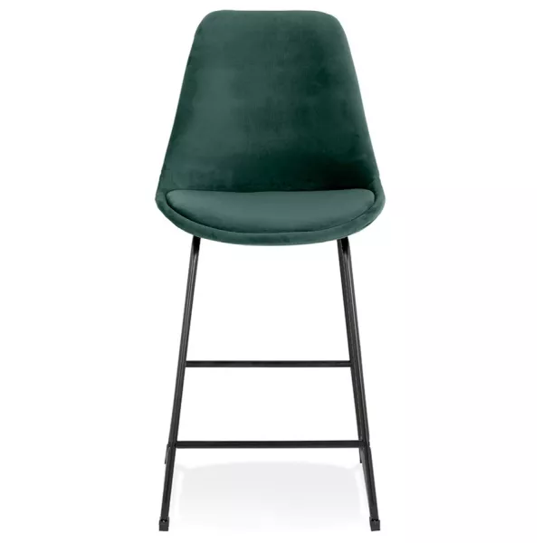 Tabouret snack mi-hauteur industriel pieds métal noir FANOU MINI (vert)