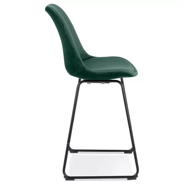 Tabouret snack mi-hauteur industriel pieds métal noir FANOU MINI (vert)