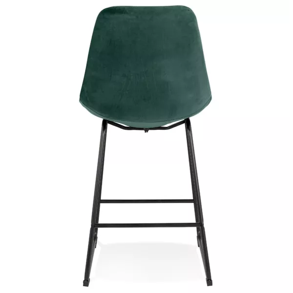 Tabouret snack mi-hauteur industriel pieds métal noir FANOU MINI (vert)