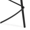 Tabouret de bar design avec accoudoirs en tissu pieds métal noir PONZA (noir)