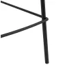 Tabouret de bar design avec accoudoirs en tissu pieds métal noir PONZA (gris)