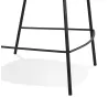 Tabouret de bar design avec accoudoirs en velours pieds métal noir CALOI (bleu)