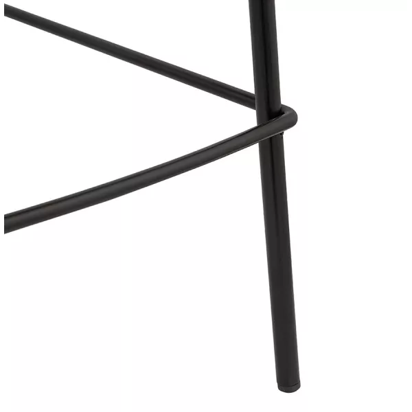 Tabouret snack mi-hauteur design avec accoudoirs en tissu pieds métal noir CHIL MINI (gris)