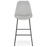 Tabouret de bar industriel pieds métal noir LYDON (gris)