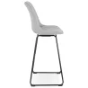 Tabouret de bar industriel pieds métal noir LYDON (gris)