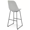 Tabouret de bar industriel pieds métal noir LYDON (gris)