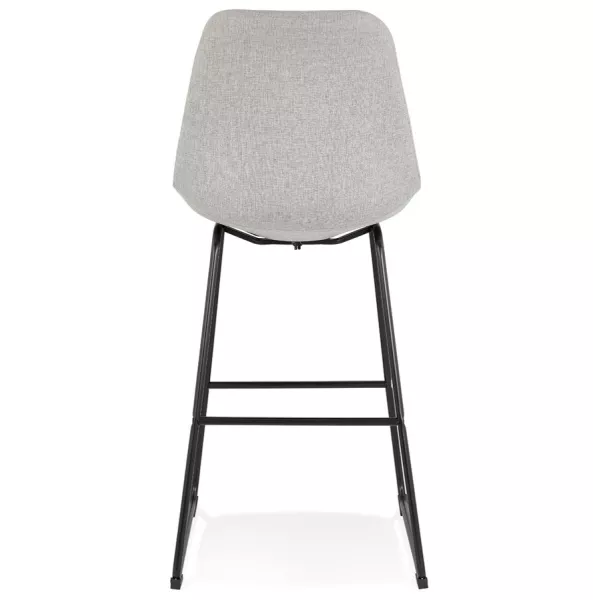 Tabouret de bar industriel pieds métal noir LYDON (gris)