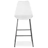 Tabouret de bar industriel pieds métal noir LYDON (blanc)