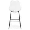 Tabouret de bar industriel pieds métal noir LYDON (blanc)