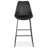 Tabouret de bar industriel pieds métal noir LYDON (noir)