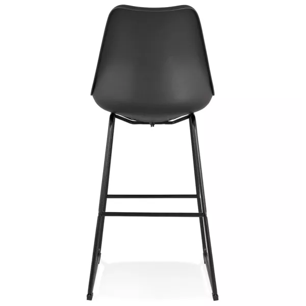 Tabouret de bar industriel pieds métal noir LYDON (noir)