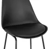 Tabouret de bar industriel pieds métal noir LYDON (noir)