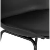 Tabouret de bar industriel pieds métal noir LYDON (noir)