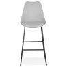 Tabouret de bar industriel pieds métal noir LYDON (gris)