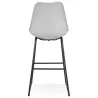 Tabouret de bar industriel pieds métal noir LYDON (gris)