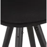 Tabouret de bar mi-hauteur vintage pieds bois noirs JESON MINI (noir)