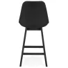 Tabouret de bar chaise de bar mi-hauteur design pieds bois noirs ILDA MINI (noir)