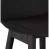 Tabouret de bar chaise de bar mi-hauteur design pieds bois noirs ILDA MINI (noir)