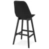 Tabouret de bar chaise de bar pieds bois noirs ILDA (noir)