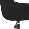 Chaise de bureau sur roulettes en tissu pieds métal noirs ALARIC (noir)