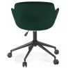 Silla de oficina sobre ruedas en pies de terciopelo negro metal CEYLON (verde) asociarse con Sillas de oficina plegables, prácti