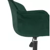 Chaise de bureau sur roulettes en velours pieds métal noirs CEYLAN (vert) à associer à Fauteuils De Bureau Confortables Pour Bur